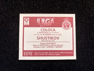 Cromo Shustikov Racing de Santander 1998