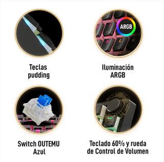 Teclado Gaming Forgeon Clutch 60% RGB
