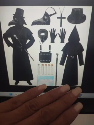Costume Uomo Dottore Peste Taglia XL