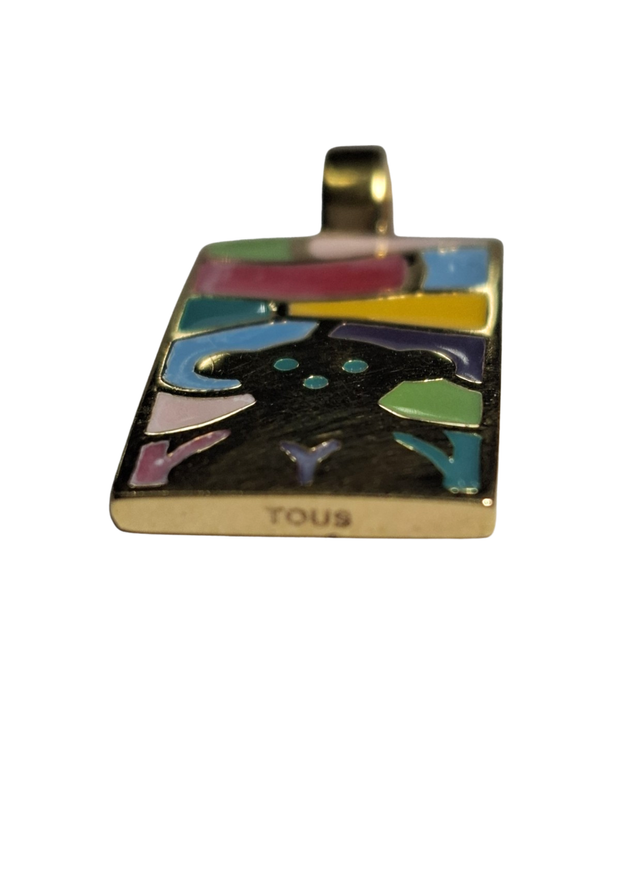 Colgante Tous Oro 18K Esmalte Multicolor