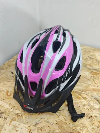 Casco Bicicleta Infantil Rosa y Blanco