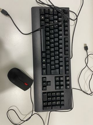 Pack Teclado y Ratón USB Lenovo Negro