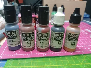 Pack botes pintura acrilica Vallejo, AK, citadel