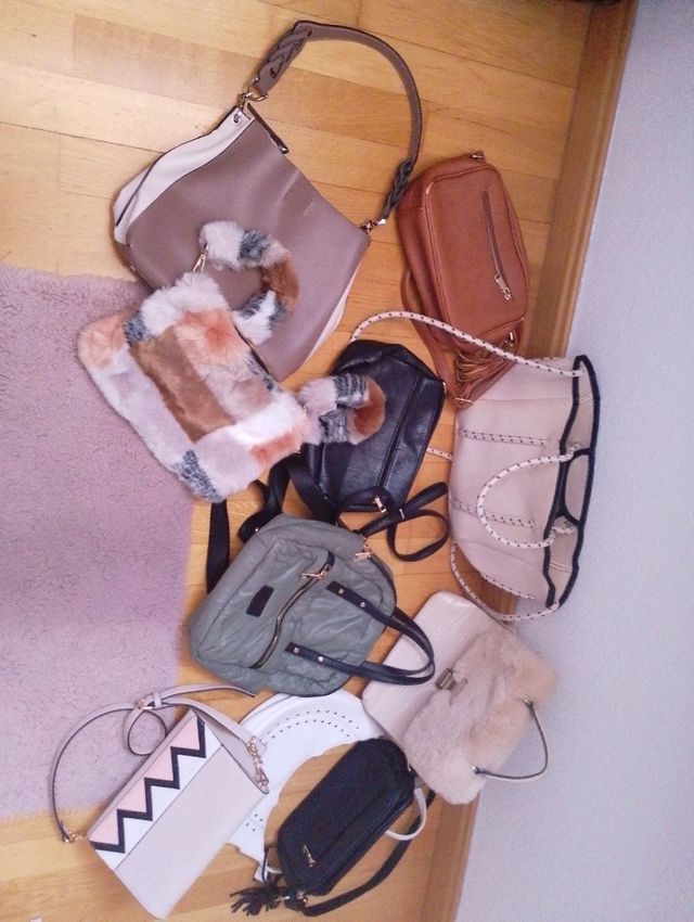 Lote 10 bolsos mujer