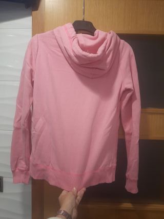 Sudadera Hollister Rosa con Cremallera Talla S