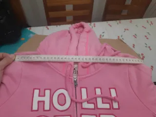 Sudadera Hollister Rosa con Cremallera Talla S