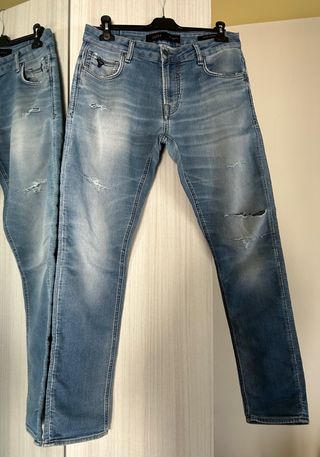 Guess Jeans Uomo Taglia M Blu Strappati