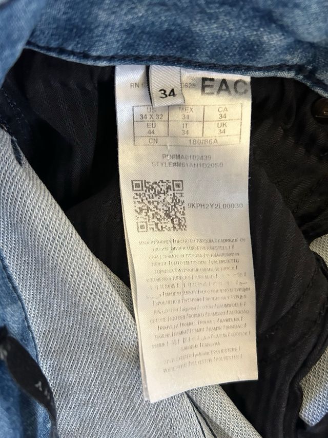 Guess Jeans Uomo Taglia M Blu Strappati