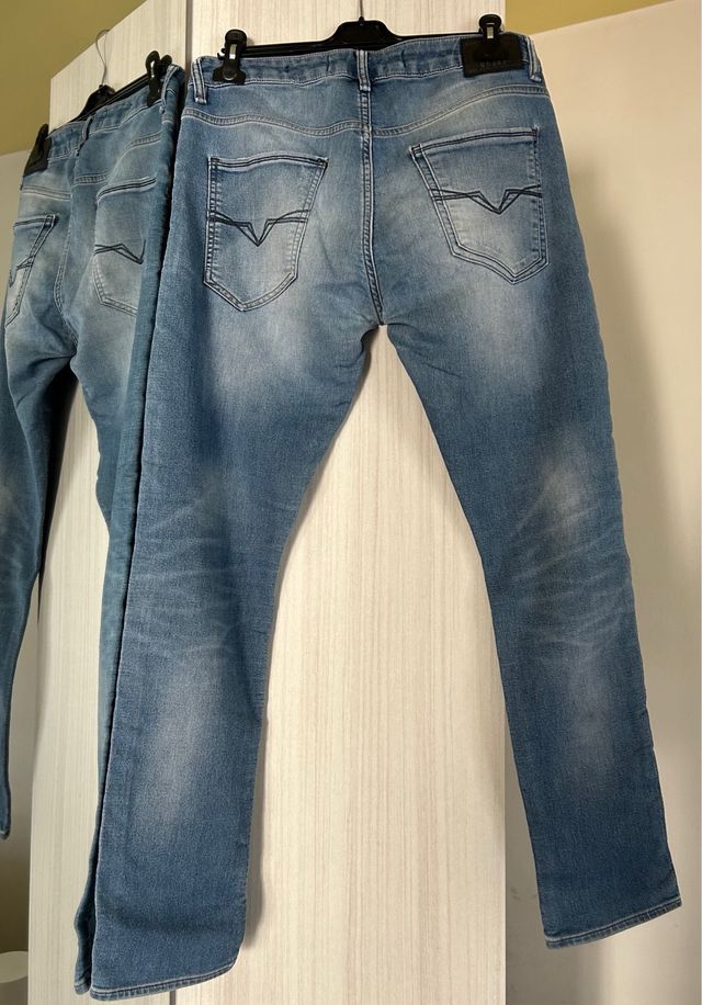 Guess Jeans Uomo Taglia M Blu Strappati