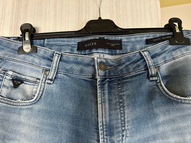 Guess Jeans Uomo Taglia M Blu Strappati