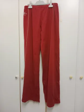 Pantalón chándal mujer talla L/40 burdeos