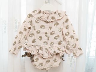 Conjunto bebé erizos rosa claro T. 12m