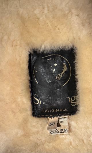 Montone Shearling Vintage Originale Tg 50