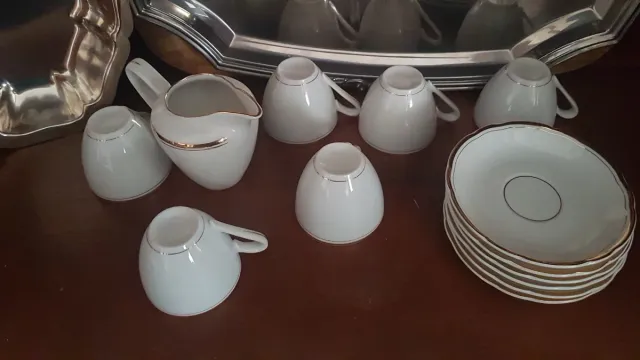 Set Tazzine Caffè Porcellana Oro