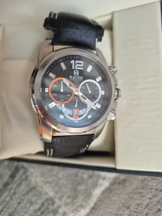 Reloj Cronógrafo Racer Negro/Plata