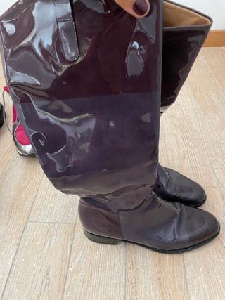 Stivali artigianali in pelle verniciata n. 37