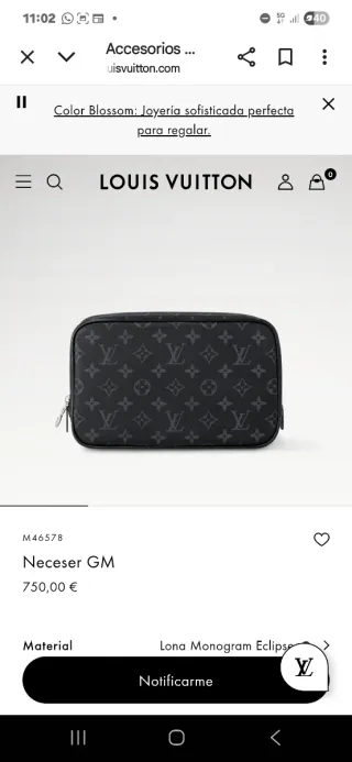 Neceser Louis Vuitton Monogram Eclipse GM