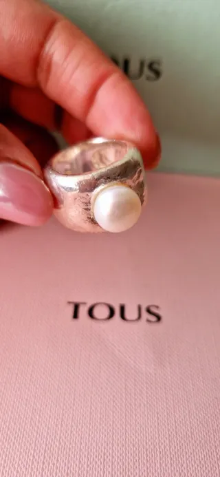 Anillo Tous Perla Plata