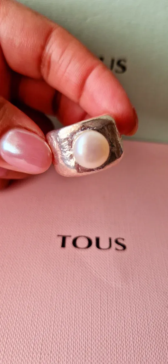 Anillo Tous Perla Plata