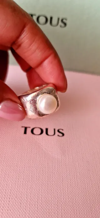 Anillo Tous Perla Plata