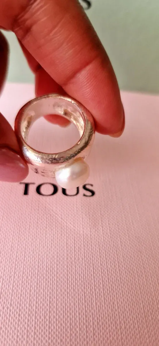 Anillo Tous Perla Plata
