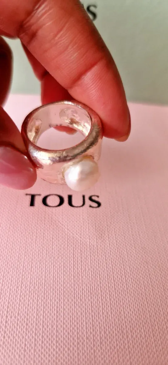 Anillo Tous Perla Plata