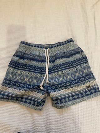 Bañador Silbon Estampado Azul y Gris