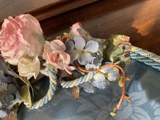 Centrotavola/vassoio ovale decorativo floreale