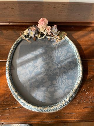 Centrotavola/vassoio ovale decorativo floreale