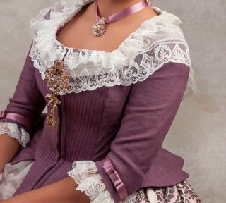 TRAJE FALLERA Berenjena