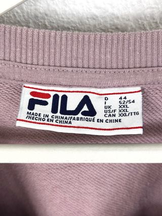 Sudadera Fila Mujer Retro Oversize Rosa Y2K
