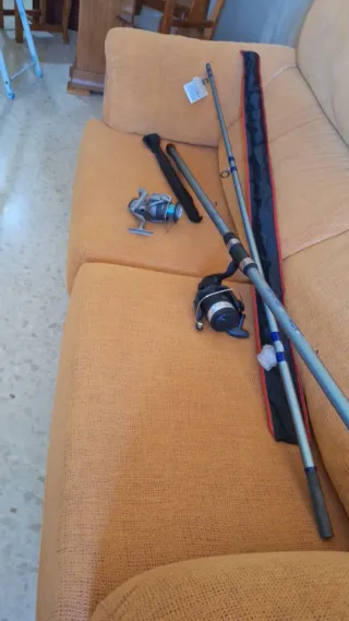 Conjunto de pesca con carretes