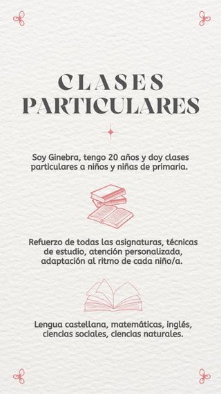 Clases particulares.