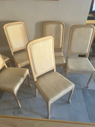 Set di 6 sedie da pranzo beige/marrone