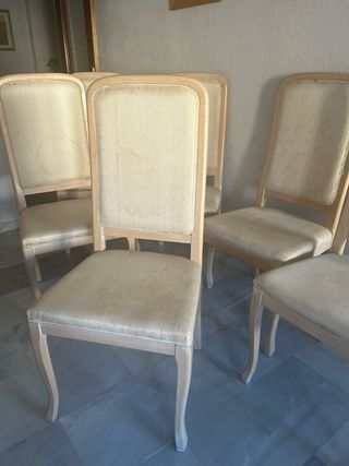 Set di 6 sedie da pranzo beige/marrone
