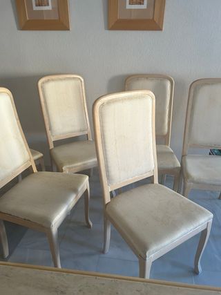 Set di 6 sedie da pranzo beige/marrone