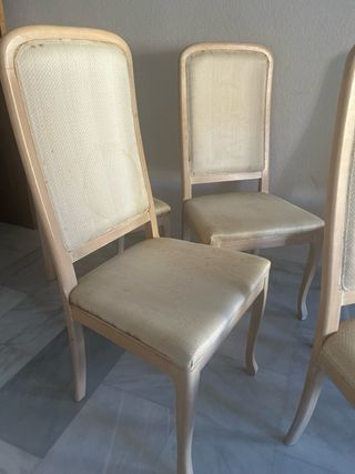 Set di 6 sedie da pranzo beige/marrone