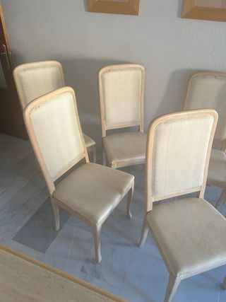 Set di 6 sedie da pranzo beige/marrone