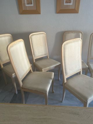 Set di 6 sedie da pranzo beige/marrone