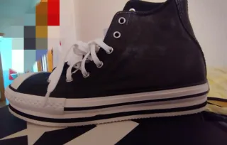 Zapatillas Converse Cuero Negras Talla 38