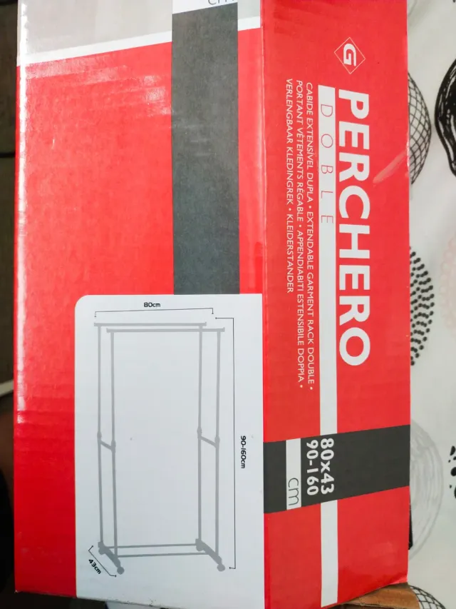 Perchero doble para ropa