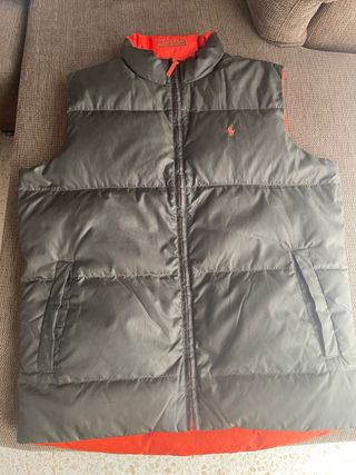 Chaleco Polo Ralph Lauren Gris Naranja Reversible
