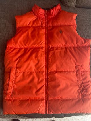 Chaleco Polo Ralph Lauren Gris Naranja Reversible