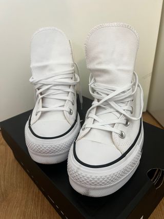 Converse Plataforma Blancas Talla 38
