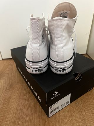 Converse Plataforma Blancas Talla 38