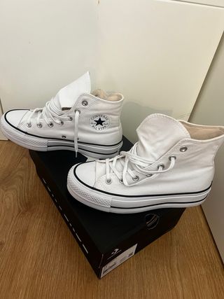 Converse Plataforma Blancas Talla 38