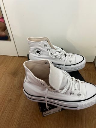 Converse Plataforma Blancas Talla 38