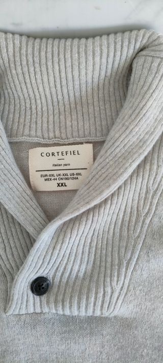 Jersey Cortefiel manga larga XXL gris