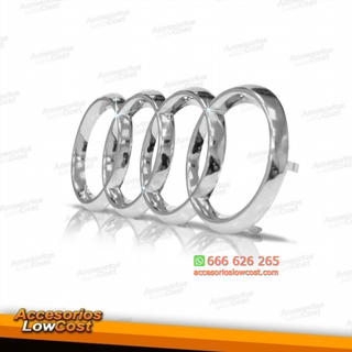 EMBLEMA FRONTAL PARA AUDI CROMO