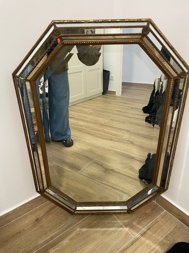 Espejo Octogonal Dorado